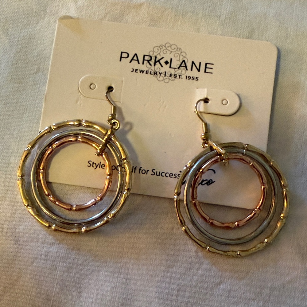 Park Lane Triple Tone Hoop Earrings